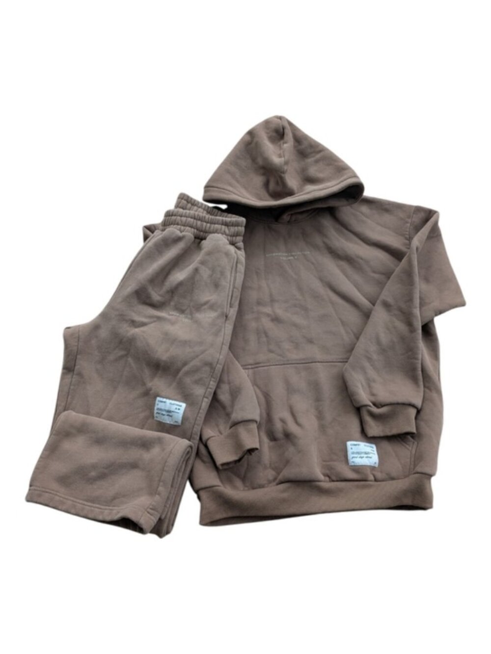 Comfrt Affirmation Hoodie and Straight Leg Pants Teddy Size Medium Unisex